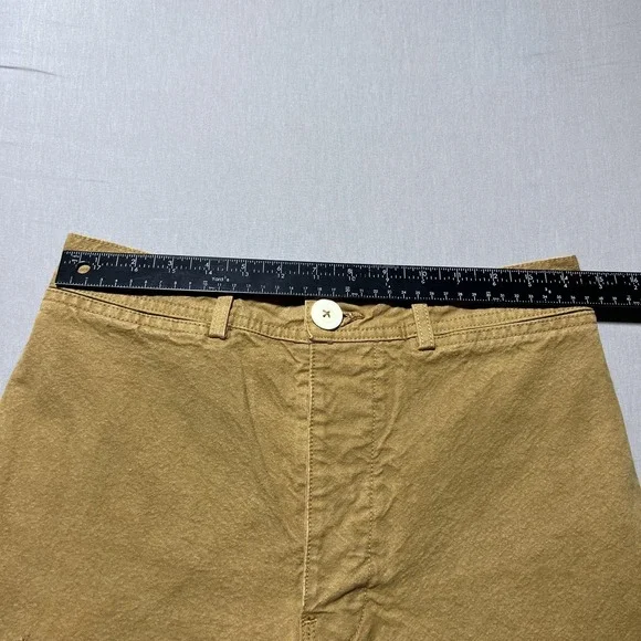 Jesse Kamm Sailor Pants Tobacco Wide Leg Cotton Canvas‎ Crop High Rise Size  10